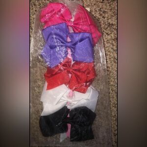 Girls Bows Hair Clips 5pk NEW NWT